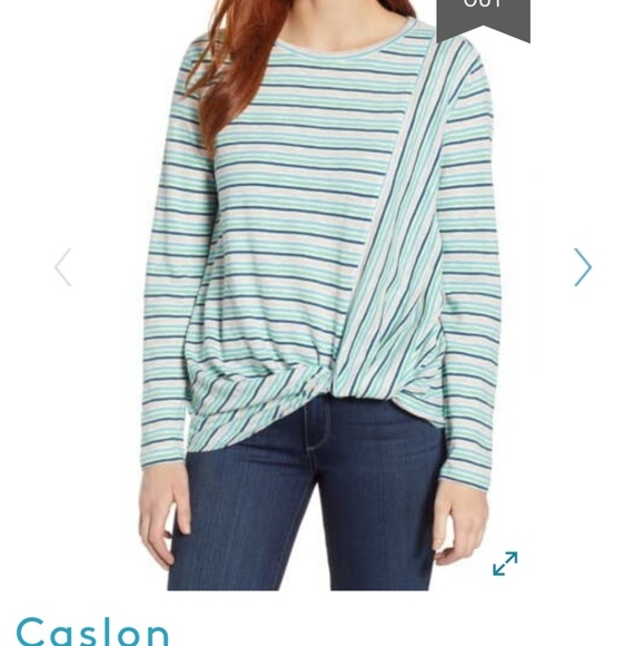 Caslon Tops - Caslon knot front metallic thread top size SP